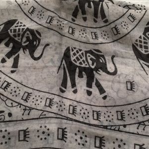 Lightweight boho elephant scarf / wrap / sarong